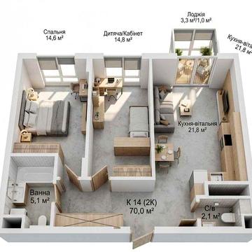 Продаж 2-кімнатної квартири у новому ЖК "Avant Park" , с. Сокільники ЖК Avant Park