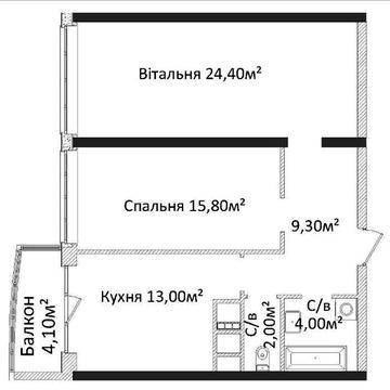 2к в новому зданому будинку біля проспекту Шевченка. Кухня 13 метрів , роздільні кімнати ,балкон 4 метра .Приморський район