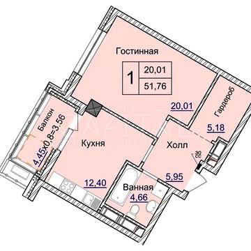 Продажа квартиры 52м2 ЖК Бульвар Фонтанов Печерский