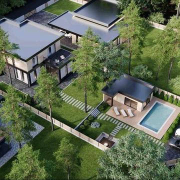 Будинок 390 м2 у містечку в лісі басейн гараж цоколь сауна с Ходосівка