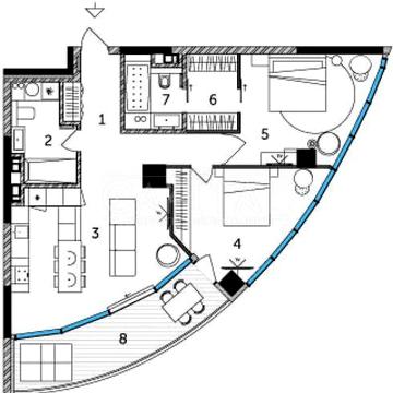 Купити 2х-кімнатну квартиру Taryan Towers / Продаж квартири в ЖК Тарьян Таувер 3тя башня ЖК Taryan Towers
