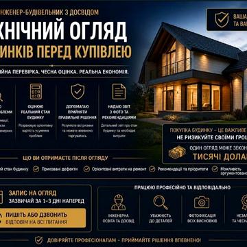 Експертна перевірка будинку перед купівлею | Інженер-будівельник