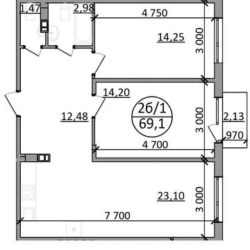 Продаж 2кім. квартири  ЖК Park Side Без Комісії !