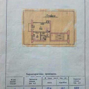 продаж квартири    1 кімнатна загальна площа 29,6кв.м., вул.Івана Франка (бабин город)