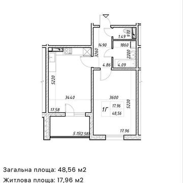 БЕЗ % ЖК Навігатор 2  48,56 м2  Коноплянська 22А   Оболонь Мінська ЖК Наввгатор 2