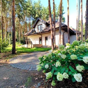 Сучасний будинок з власним природним садом в лісовій Бучі
