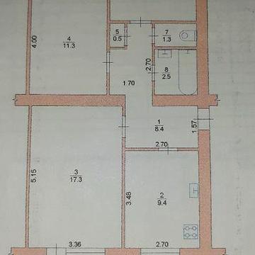 Квартира 3-х кімнатна,  Шостка