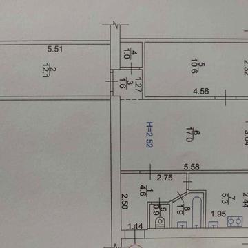 Продам 3к ЮЖД, пер. Верховский дом 5, кирпич, 4/5, под ремонт
