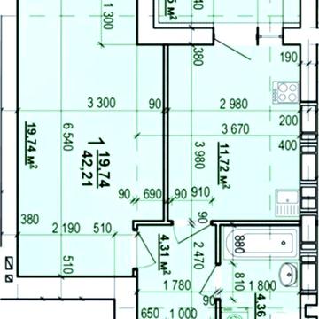 Продаже новострой ЖК Мира-3  1-ком квартира 42м²  Хтз Индустриальная.L ЖК мира