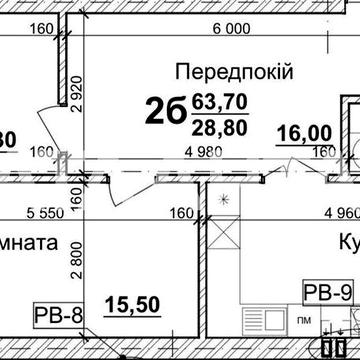 2-кім. квартира в новобудові район Роші-Клубу