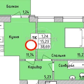 Без % Продаж 1к квартири 38. 7 кв.м газ ЖК Бургундія Ірпінь жк Бургундія