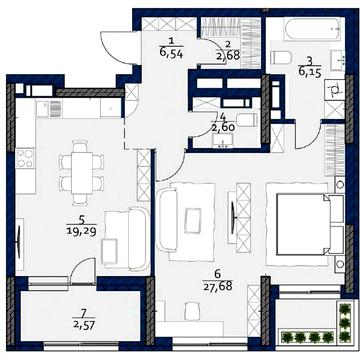 1-кімнатна квартира (67,51м2) без комісії (Оболонь) | єОселя, 50/50, Розтермінування ЖК POLARIS Home&amp;Plaza