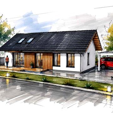 Сучасний одноповерховий будинок 110 м² у районі Пожежного інституту