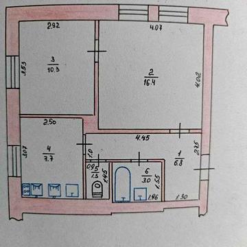 Квартира у центрі м. Ізюм 45,5 кв. м. з індивідуальним газовим опаленням