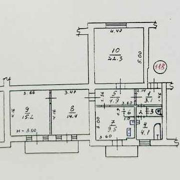 Продажа 3-комн. квартиры в 100 метрах от м. "Научная", 4-й этаж