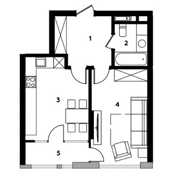 Продаж 1к Бровари Київська 235 квартири Madison Gardens 46.8 m2 ЖК Медісон Гарденс