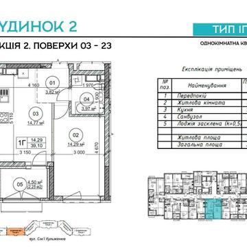 1-кімнатні квартири (39м²) без комісії (Оболонь, єОселя, 50/50, розтермінування 0%) ЖК POLARIS Home&Plaza