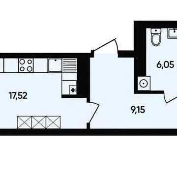 Продаж 1-кімнатної  49 м квартири в ЖК Orlan Residents / Орлан Резидентс, вул. Пластова, 4