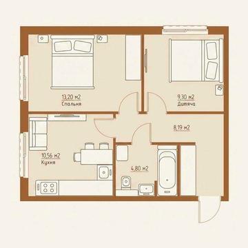 Купити 2-кімнатну квартиру ЖК Emirates МК-1, 47.88 м², 2 пов., розстрочка 12 міс ЖК Emirates