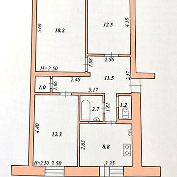 3-к "чешка", пр. Незалежності, поверх 2/5 , тихий двір 95000$
