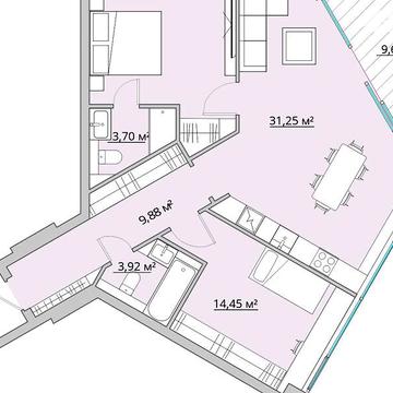 Продаж 2к Квартира Набережна Перемоги вулиця ЖК Bartolomeo Resort Town