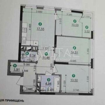 Продаж / Квартира / 3 кімнати / 81 м2 / ЖК Dibrova Park / Retroville / Віктора Некрасова / Куренівка / Київ ЖК Dibrova Park