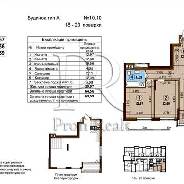 Продаж 2кім , 70м2 , Варшавський-3, будинок 10.10, Виноградар, Dibrova Park