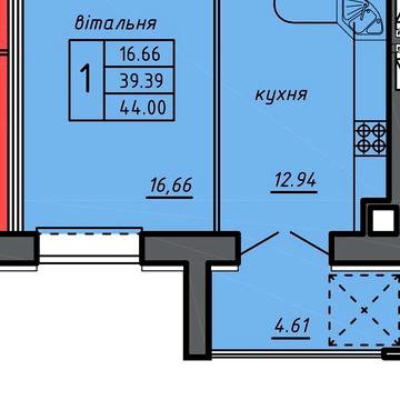 Продаж 1к Квартира 15-го Квітня вулиця