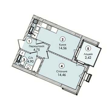 Продаж 1к Квартира Боголюбова вулиця ЖК Atmosfera Premium