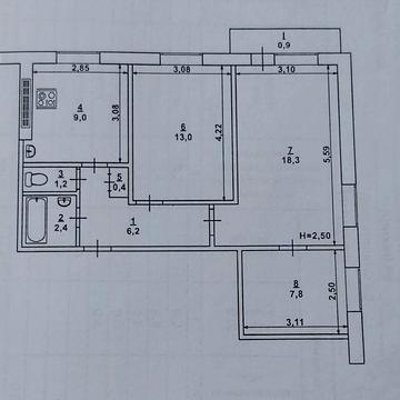 Продажа 3к квартиры под ремот . Торг.$ 121000нт