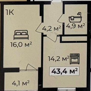 1 кімнатна квартира в центрі міста на Хоткевича