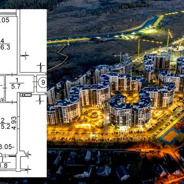 Ірпінь 1к квартира з документами! Вид на набережну, поверх 2 ЖК Синергія Сіті