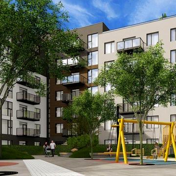 2к. квартира пл.63,5 м² в ЖК комфорт класу.