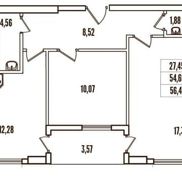 Продажа 2комнатной квартиры.ЖК Континент,новострой ЖК Континент