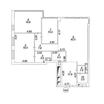 Продаж 3-кімнатної унікальної видової квартири без ремонту в ЖК TRIIINITY | 128,6 м² | 19 поверх з панорамними вікнами ЖК TRIIINITY