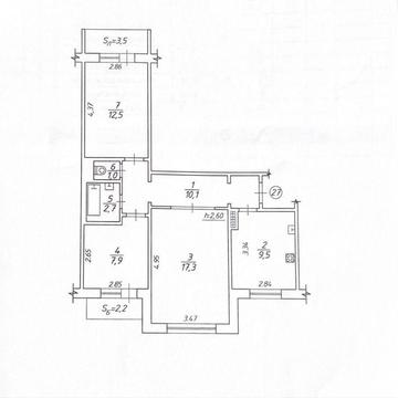 Продам 3/4 частки у 3-кімнатній квартирі