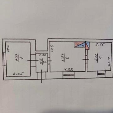 Продам квартиру в одноповерховому будинку в центрі м. Мала Виска