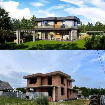 Сучасний будинок у Винниках. 248 м², 12.45 сот. Готовий конструктив.