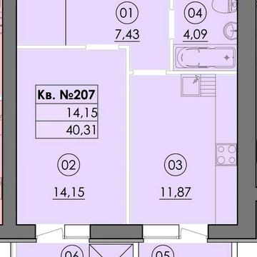 Продаж по переуступці 1-кім квартири Гатне ЖК Фемелі-2