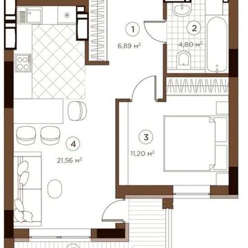 1-кімнатна квартира 45 м² в ЖК бізнес-класу | Ірпінь