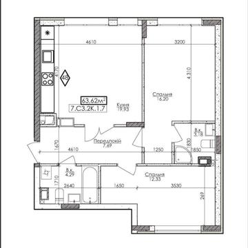 ВІД ЗАБУДОВНИКА! БЕЗ КОМІСІІ! єОселя!Двокімнатна квартира без ремонту!