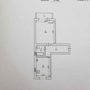 Продаж 1-но. кімн. роспашонка, 17 кв., вул. С. Колачевського, 5/9, не кутова, все поряд, без боргу, Тернівський р-н, м. Кривий Ріг. ЖК УЮТ