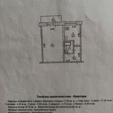 1 кімнатна квартира 40 років ЖК ОСББ