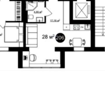 Продаж 28 м2, апартаменти-студія в комплексі "HARMONY" ЖК Гармонія