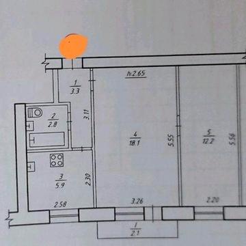 Продаж 2 кімнатної квартири, центр міста, з автономним опаленням.