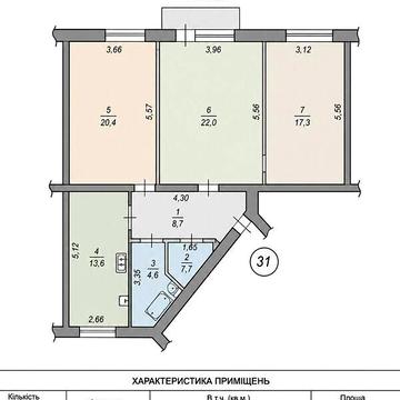 Продаж 3к Квартира Коперника вулиця