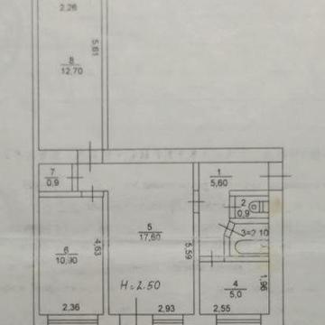 3-кімнатна квартира за ціною однокімнатної квартири на площі Артема.