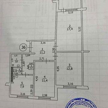 3-х кімнатна квартира в самому центрі