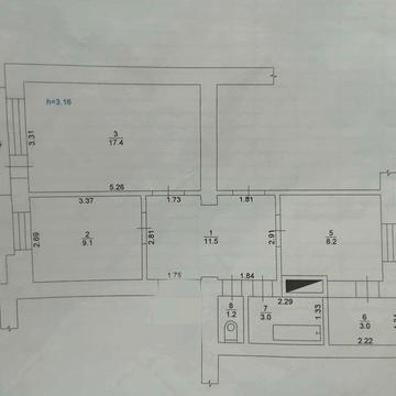 Дві кімнати без ремонту у трикімнатні квартирі