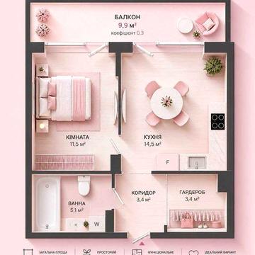 Продаж 1к-квартири в затишному районі міста, біля річки, ЖК сімейного типу.